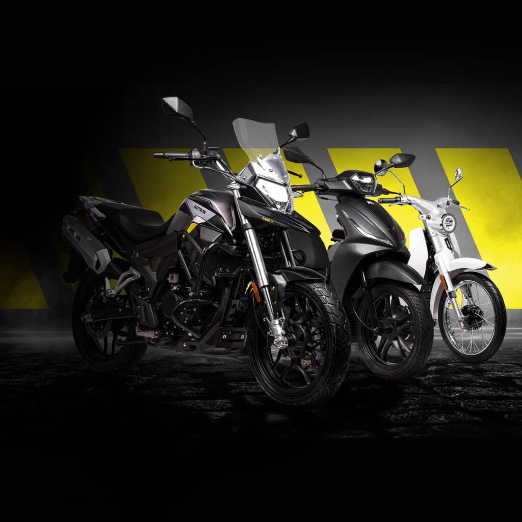 Motron Motorcycles, mida esitletakse värskes ja kollases teemas, peegeldab kogu brändi identiteeti ja jalgrataste disaini
